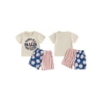 thumbnail image 2 of BemeyourBBs Toddler Baby Boy Summer Clothes Newborn Infant Baby Boys Baseball Outfits Letter Print Short Sleeve T-Shirts with Baseball Pockets Shorts 2Pcs Set, 2 of 9