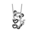thumbnail image 1 of Synthetic Cubic Zirconia (CZ) (CZ) Panda Pendant Necklace in Sterling Silver with Chain, 1 of 4