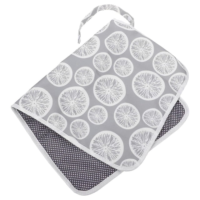 Diaper Changing Pad Travel Baby Changing Pad Home Use Bedtime Care Grey Cotton Tpu Waterproof 1Pcs