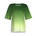 thumbnail image 3 of Summer Tops for Women Ladies Gradient Casual Tees Shirts Plus Size Tie Dye Pullover Tops Short Sleeve Blouse Round Neck Basic T Shirts Office Work Comfort Tops Sportswear, 3 of 4