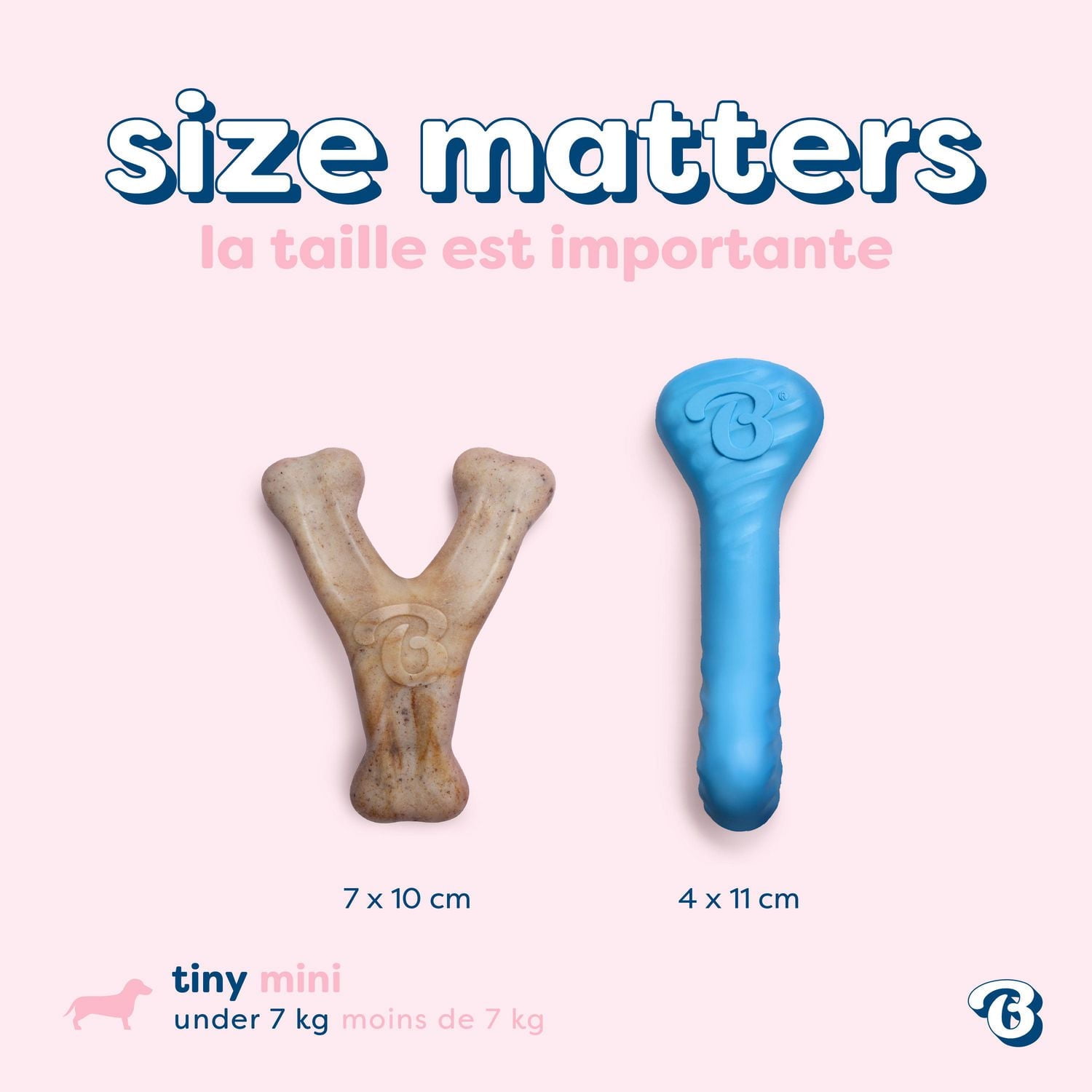 Benebone Essentials Puppy, Rubber and Bacon Wishbone, 2pk, Benebone Essentls Puppy, 2pk