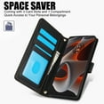 thumbnail image 3 of ELEHOLD Case for Moto G Play 4G 2024, Shockproof PU Leather Crossbody Wallet Stand Case with Credit Card Holder & Wrist Strap,Black, 3 of 7