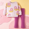 thumbnail image 2 of yboeqw Toddler Baby Girl Clothes 1T-10T Girls Outfit Cute Print Long Sleeve Sweatshirt and Jogger Pants Set,Size 3-4 Years, 2 of 8