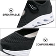 thumbnail image 3 of 1 par de zapatos deportivos de mujer de mediana edad, zapatos transpirables de malla, zapatos casuales (negro), 3 of 6