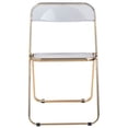 thumbnail image 3 of LeisureMod Lawrence Acrylic Folding Chair With Gold Metal Frame, Set of 4, 3 of 4