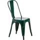 thumbnail image 2 of Sillas de comedor industriales de metal de 18" de alto, asientos apilables para cocina o bar, diseño moderno y duradero, muebles decorativos versátiles, juego de 4, verde oscuro,Amarillo, 2 of 2