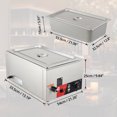 thumbnail image 6 of Yesurprise Commercial Food Warmer 20QT*1- Electric Steam Table 1200W Professional Countertop Stainless Steel Buffet Bain Marie 86-185°F Temp Control for Catering and Restaurants, 6 of 7