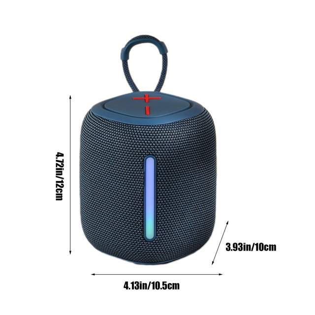Usloyux Haut-Parleurs Compacts pour Bureau en Liquidation, Haut-Parleur Bluetooth Sans Fil Coloré en Tissu, Extérieur Portable à Main, Caisson de Basses, Lumière Couleur RVB, Insertion de Carte, Son, Cadeau pour Étudiant Bluetooth