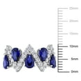 thumbnail image 2 of Created Forever Women's Created Blue Sapphire and Lab Grown Diamond Semi-Eternity Ring, 2 of 10