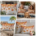 thumbnail image 5 of Thanksgiving Pumpkins Fall Outdoor Waterproof Pillow Covers, Orange Maple Leaf Vintage Decorative Square Throw Pillowcase Sofa Cushion Sham for Patio/Couch/Chair, 20"x20" 2 Pack, 5 of 8