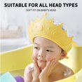 thumbnail image 3 of Feledorashia Baby Shower Cap Bathing Cap Soft Adjustable Visor Hat Safe Shampoo Shower Bathing Protection Bath Cap for Toddler, Baby, Kids, Children,Yellow, 3 of 9