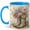 Blue, variant on Garden Boots Coffee Mug, Watercolor Floral Rain Boots and Watering Can Design, 11 oz Ceramic Cup