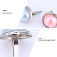 thumbnail image 3 of 100Pcs Decorative Mini Brads Round Paper Fasteners Pearl Design Brads Random Color, 3 of 7