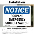thumbnail image 3 of (2 Pack) Propane Emergency Shutoff Switch OSHA Notice Sign 24 Inch X 18 Inch Vinyl Label Decal Sticker Weather Resistant, UV Protected for Workplace, Business, and Construction Site,, 3 of 7