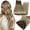 3 8 22, variant on Clip-in Hair Extensions - Human Hair Clips Balayage (highlights) 7pcs, 120g, Double Weft Human Hair Extensions for Women and Girls, 12 Inches