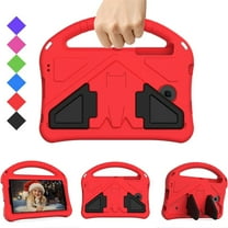 SaniMore 7 inch Universal Kids Case for Galaxy Tab A 7.0 (SM-T280/T285) & Tab 4/3 7.0 SM-T230/T231/T210/P3200 & Tab E/3 Lite 7.0 SM-T113/T110, Shockproof EVA 【Handle & Stand】 Protective Cover, Red