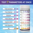 thumbnail image 4 of Pool Test Strips 7 in 1, 150 Strips Pool & Hot Tub Test Kit Strips, Pool Essentials Water Chemical Testing for Chlorine, Bromine, pH, Hardness, More, All in One Set | Lab Recommend | Quick Test Way, 4 of 8