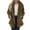 Coffee#005, variant on Womens Long Faux Fur Coats Leopard Long Sleeves Fall Thickened Coats Double-Sided Velvet Stand Collar Jackets with Pockets Lightweight Plush Zipper Outwear,Coffee M