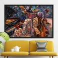 thumbnail image 2 of Ethnic Art Canvas, Music Canvas Art, Saxophone Wall Art, African Wall Decor, Abstract Art Canvas, Jazz Wall Decor, Piano Printed, Canvas Wall Decor - 4P-Gallery Wrapped, 2 of 9
