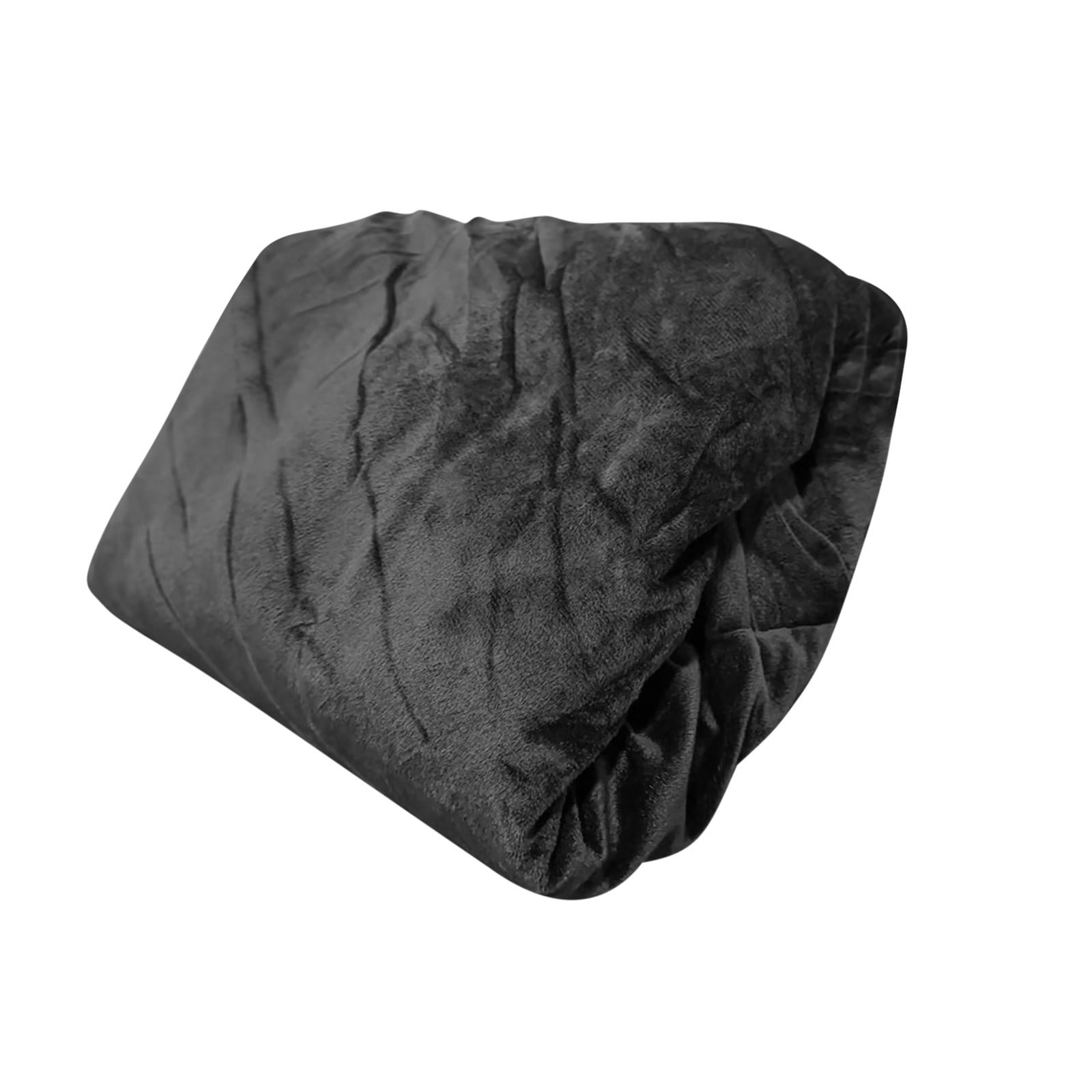 RoamHome Giant Fur Bean Bag Chair Cover for Kids Adults, (No Filler) Living Room Furniture Big Round Soft Fluffy Faux Fur Beanbag Lazy Sofa Bed Cover (Black,59x29.5in)