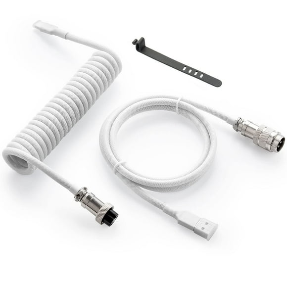 Cable USB-C a USB-A enrollado personalizado para teclado para juegos