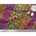 thumbnail image 2 of Soimoi Modal Satin Tissu Rayé & Mandala Kaléidoscope Tissu Imprimé par Yard 42 Pouces de Large, 2 of 3