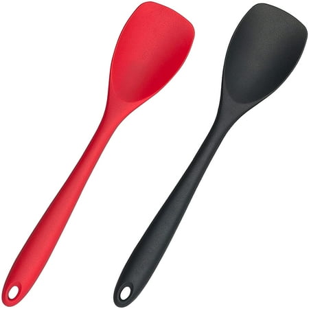 

Silicone Spoonula/Spatula Spoon BPA Free High Heat Resistant to 500°F Non-stick Cooking Utensil and for Stirring Scooping and Mixing (Red and Black)