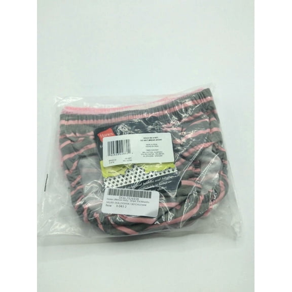 Hanes Ultimate Baby Flexy 3 Pack Diaper Covers, Pink Stripe, 0-6 Months