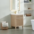 thumbnail image 3 of Cerrito 24" Wood Vanity in Natural Oak Ceramic Integrated Sink no Mirror, 3 of 19
