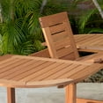 Bahamas 7Piece Extendable Oval Patio Dining Set, Eucalyptus Wood