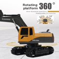 thumbnail image 4 of 1/24 6CH RC Excavator Toys Remote Control Engineering Car Electric Trucks, 4 of 10