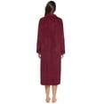 thumbnail image 4 of Purcoar Women's Fleece Bathrobe Solid Durable Pockets Easy Care Robe, 4 of 10