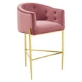 thumbnail image 3 of Modway Savour Tufted Performance Velvet Bar Stool in Dusty Rose, 3 of 9