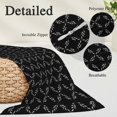 thumbnail image 6 of Black Morocco Body Pillow Cover, Pillowcase Protectors with Zipper, Breathable Decorative Throw Pillow Case Cover, Geometric Leaf Diamond Lattice Abstract Pillow Shams for Couch Sofa 24x36Inch, 6 of 8