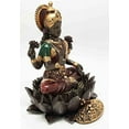 thumbnail image 2 of Beautiful Heavenly Hindu Prosperity Goddess Lakshmi Seated On Lotus Flower Figurine Statue, 2 of 4