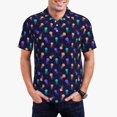 thumbnail image 2 of Balery Sea Jellyfish Printed Men’s Short Sleeve Polo Shirt, Midweight Men's Shirt,Golf Polo shirts -XX-Large, 2 of 8