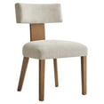 thumbnail image 3 of Side Dining Chair, Set of 2, Ivory White, Fabric, Kitchen Cafe Bistro Hospitality Restaurant, Modern Contemporary HB36866, 3 of 11