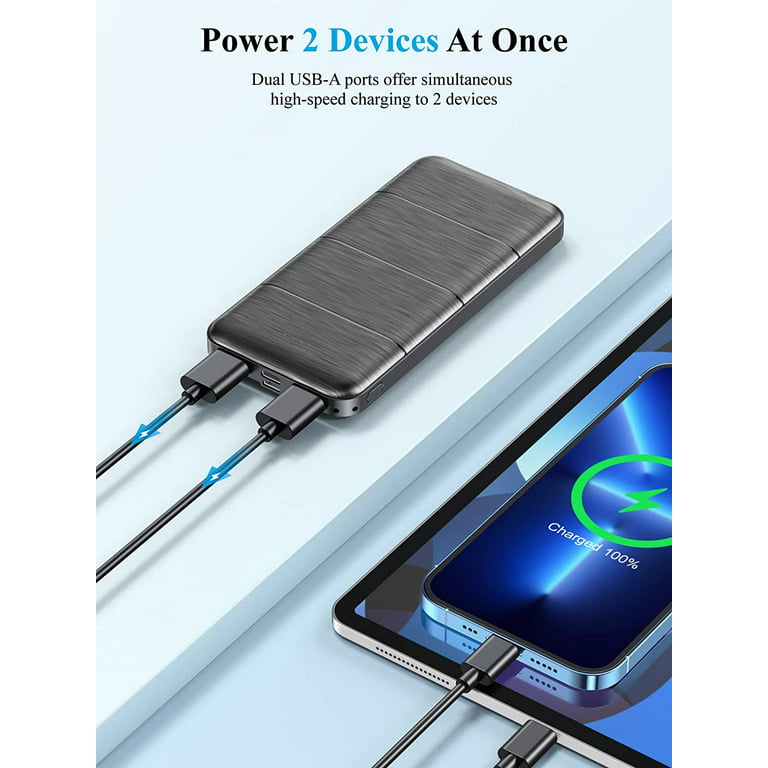 Portable-Charger-Power-Bank - 15000mAh 2 USB Power Bank Output 5V3.1A Fast  Charger Portable Charger Compatible with Smartphones and All USB