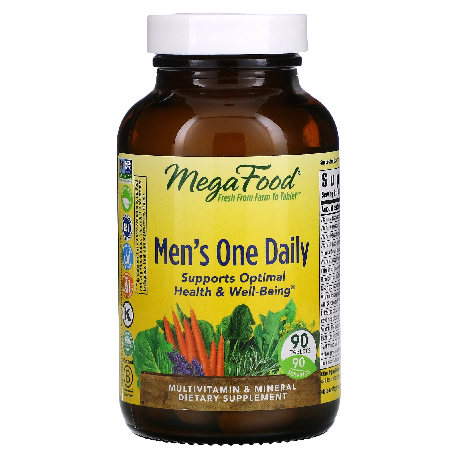 MegaFood Men's One Daily Multivitamin & Mineral Dietary Supplement