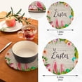thumbnail image 2 of SKYSONIC Easter Rabbit Ears Pot Holders Trivets, 2 Pcs Heat Resistant Trivets,Egg Hunt Flowers Cotton Thread Weave Mats for Hot Pads Pans Pot Bowl Teapot for Kitchen Decor, 2 of 7