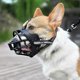 thumbnail image 3 of Bozal ajustable para perros, antimordeduras, transpirable, resistente, con forma de cesta, para perros, talla S, nailon negro, 3 of 5