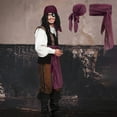 thumbnail image 2 of Wovilon Halloween Pirate Costume Medieval Linen Pirate Bandana And Belt Costume Halloween Bandana And Belt Costume Fashion Trends, 2 of 6