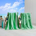thumbnail image 5 of 100% Cotton Jacquard 4 Pack 30" x 60" Printed Beach & Pool Towels (Green/White Palm Leaf & Stripe, 4 Pack- 30" x 60"), 5 of 6