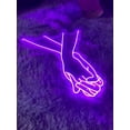 thumbnail image 3 of Glowneon Hand In Hand Neon Sign, Couple Wedding Long-lasting Decor, 3 of 4
