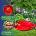 thumbnail image 2 of Backyard Essentials Bird Bath Hanging Birdbath Cardinal Red for Bird Feeders, 2 of 9