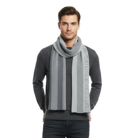 Roberto Cavalli light grey Wool Scarf for mens