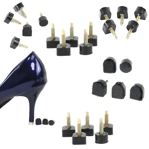 30 Pairs Pack High Heel Tips Stiletto Repair Shoe Heel Caps Heels Tips Replacement Dowels for Heels Soles Assorted Size Walmart