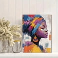 thumbnail image 2 of Qisvanset African Woman Portrait Abstract Canvas Wall Art 15.75x11.81 INCHES, 2 of 8
