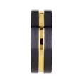 thumbnail image 4 of VIVALDI Black Ceramic Wedding Band With Yellow Gold Groove - 6mm - 8mm, 4 of 4