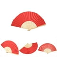 thumbnail image 4 of Nimomo Folding Paper Fan Portable Chinese Folding Bamboo Ribs Fan DIY Blank Paper Fan Wedding Shower Party Decor(red), 4 of 4